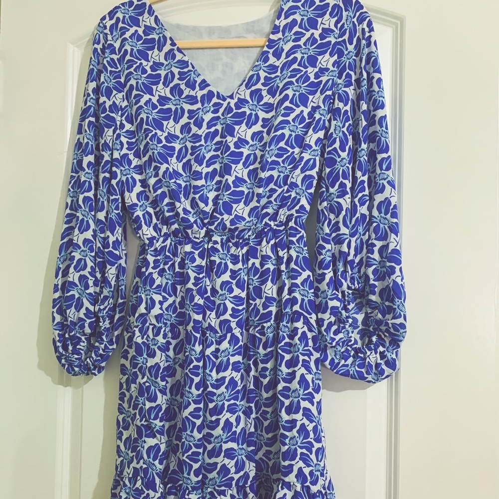 Small blue floral dress